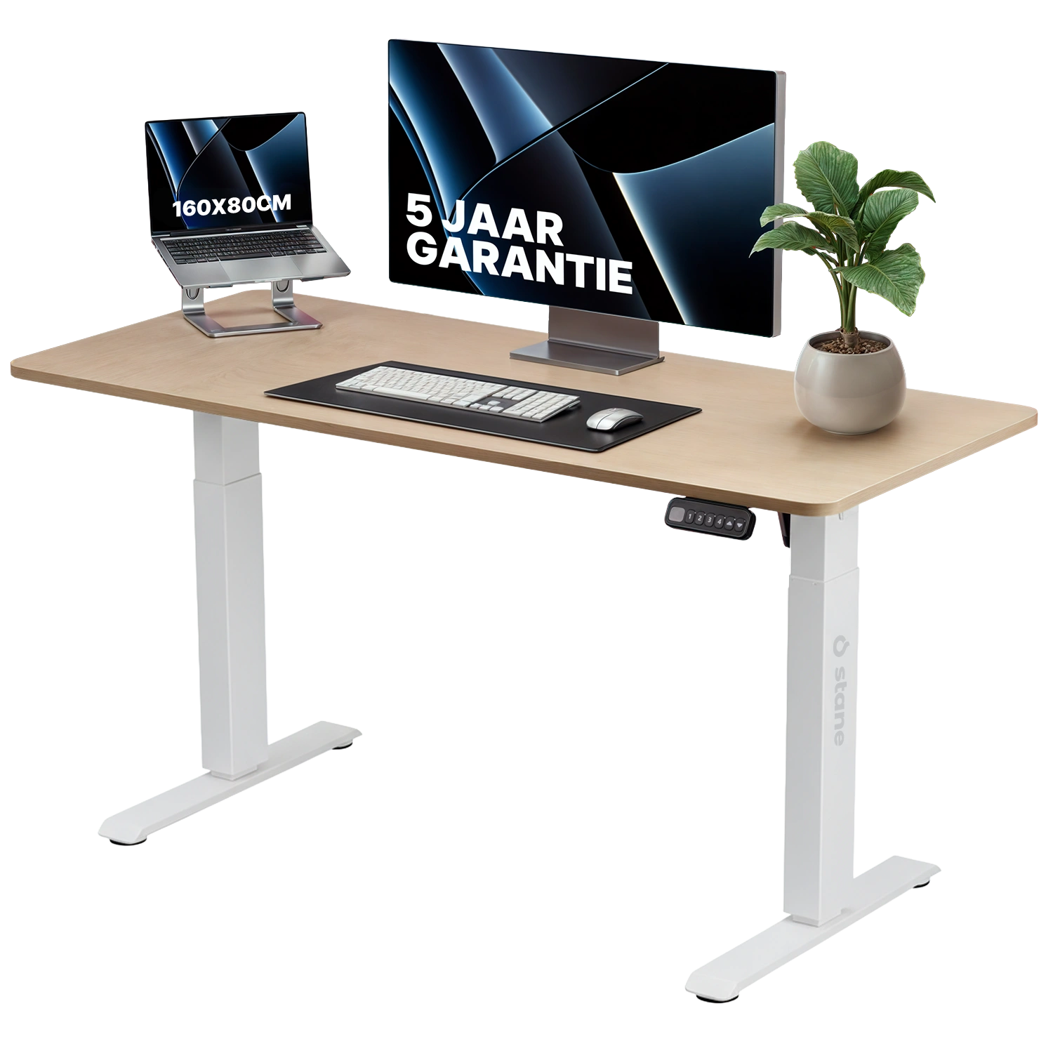 160 x 80 cm + eiken + wit