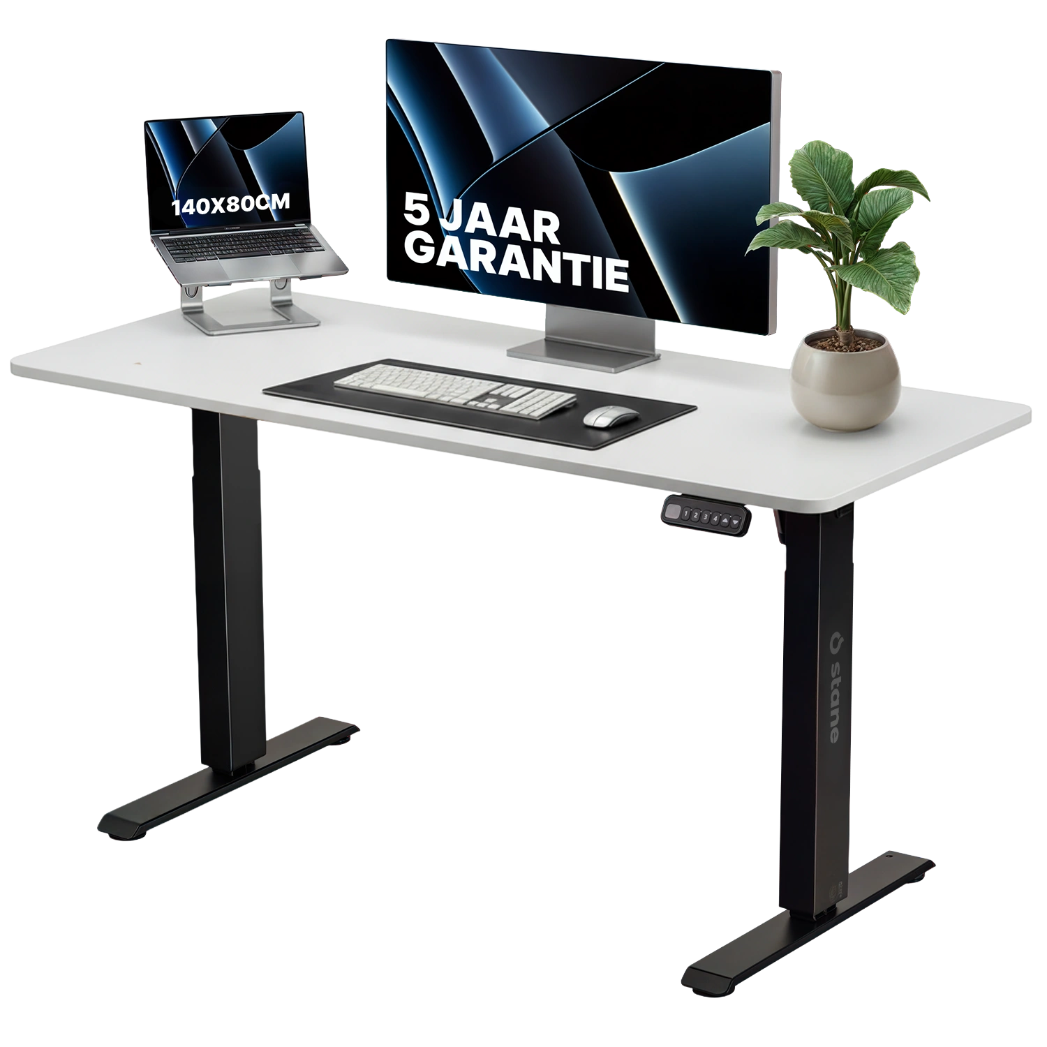 140 x 80 cm + wit + zwart