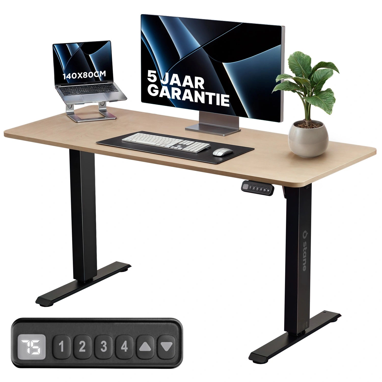 Eiken Blad - Zwart Frame