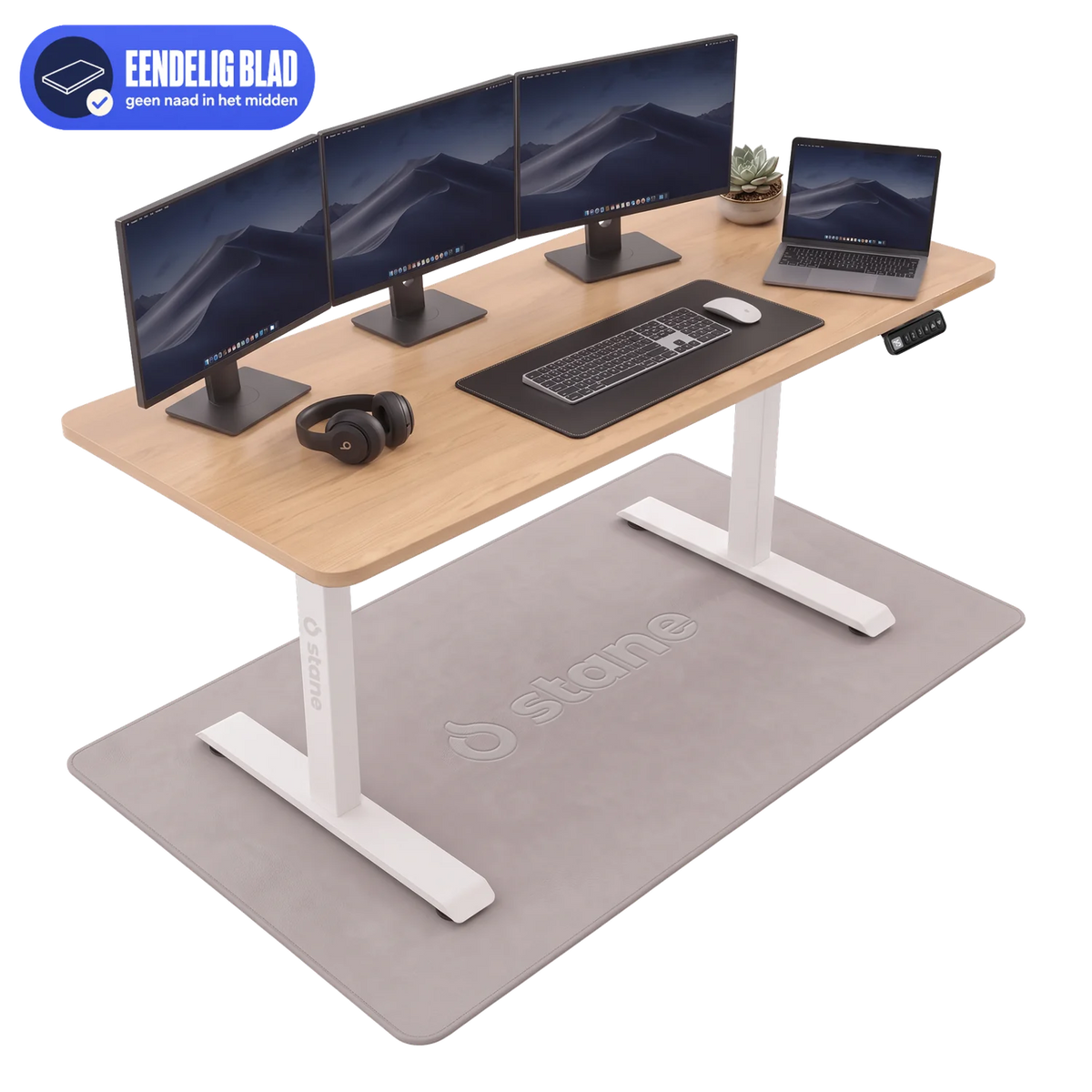 Stel je eigen bureau samen, wit blad, wit frame